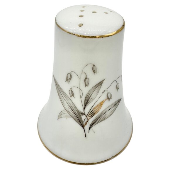 Vintage Kaysons Fine China Pepper Shaker Lily Of The Valley Design Gold Trim - Picture 5 of 9
